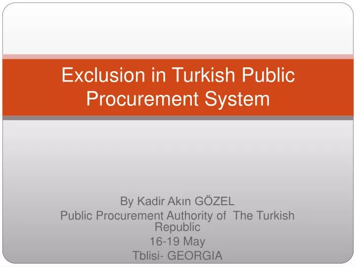 exclusion in turkish public procurement system