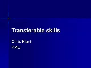 Transferable skills