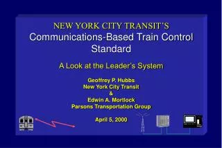 NYCT’s CBTC Implementation
