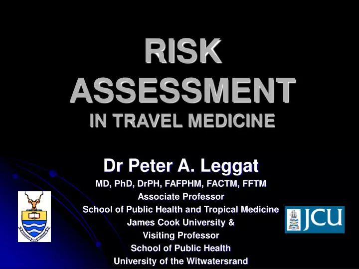risk assessment in travel medicine