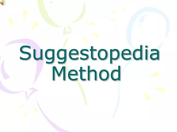 suggestopedia method