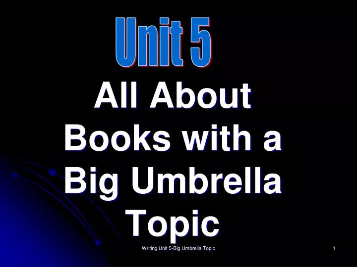 all about books with a big umbrella topic