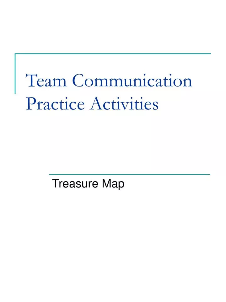 team communication practice activities