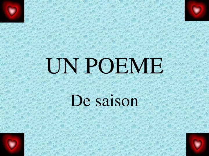 un poeme