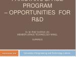 PAKISTAN’ s SPACE PROGRAM – OPPORTUNITIES FOR R&amp;D D r . M. Riaz suddle (SI) member (space technology wing), su - slide 1