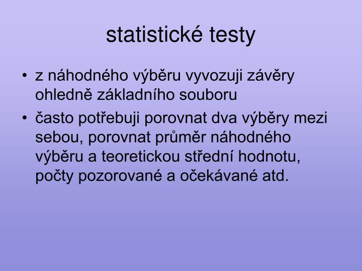 statistick testy