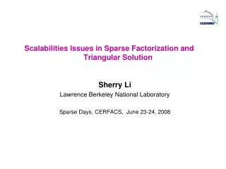 Scalabilities Issues in Sparse Factorization and Triangular Solution