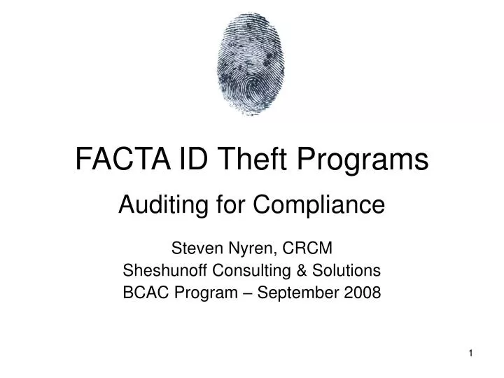facta id theft programs