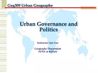 Urban Governance and Politics