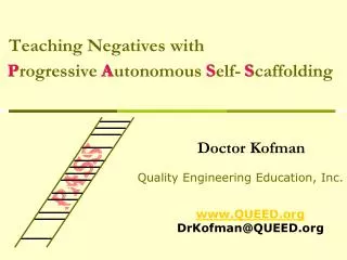 Teaching Negatives with Progressive Autonomous Self- Scaffolding