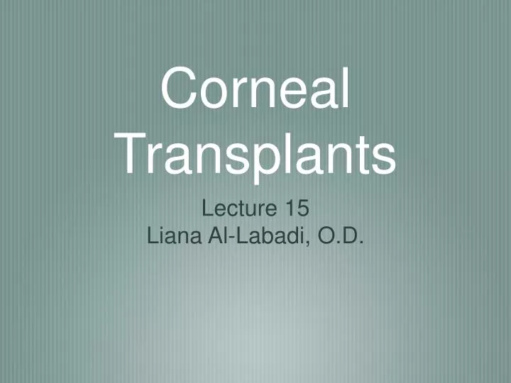 corneal transplants