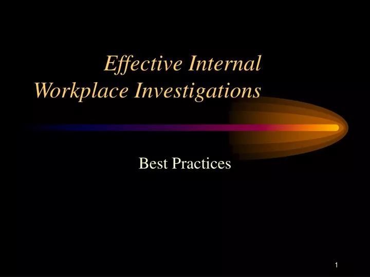 effective internal workplace investigations