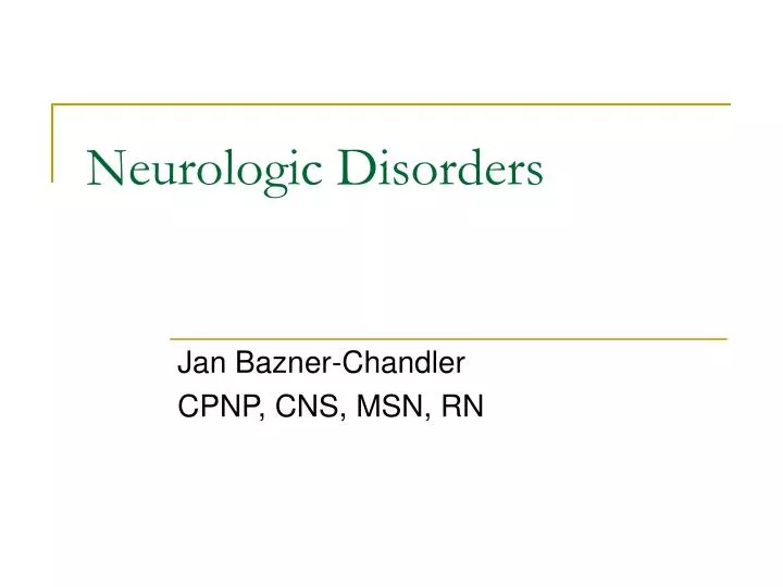 neurologic disorders