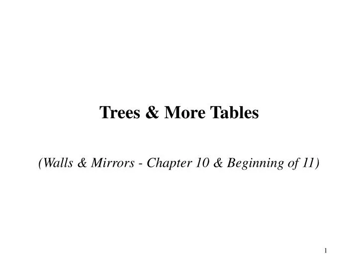 trees more tables