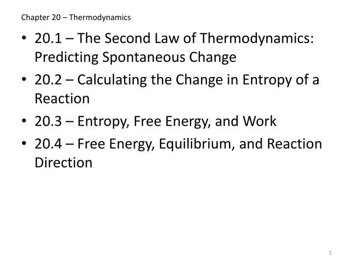 chapter 20 thermodynamics