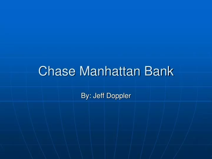 chase manhattan bank