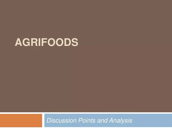 agrifoods