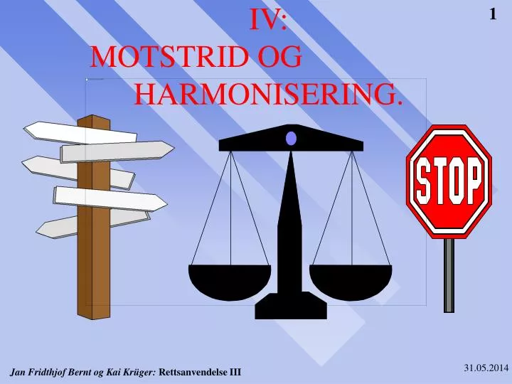 iv motstrid og harmonisering