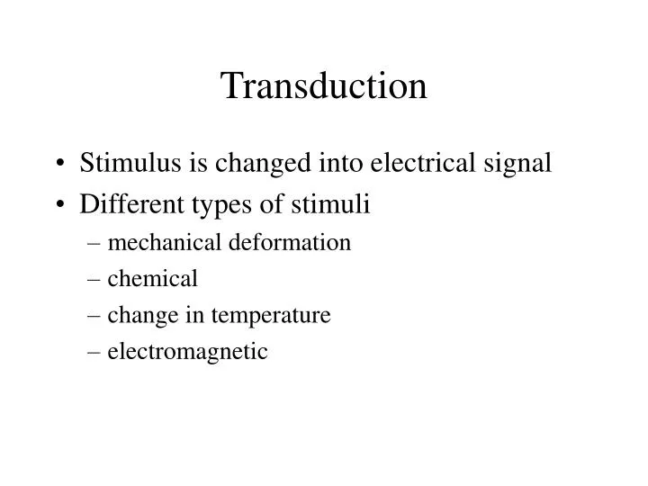 transduction
