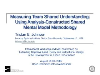 Measuring Team Shared Understanding: Using Analysis-Constructed Shared Mental Model Methodology