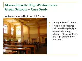 Massachusetts High-Performance Green Schools – Case Study