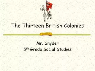 The Thirteen British Colonies