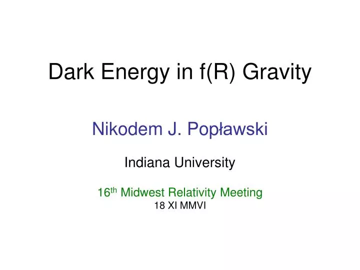 dark energy in f r gravity