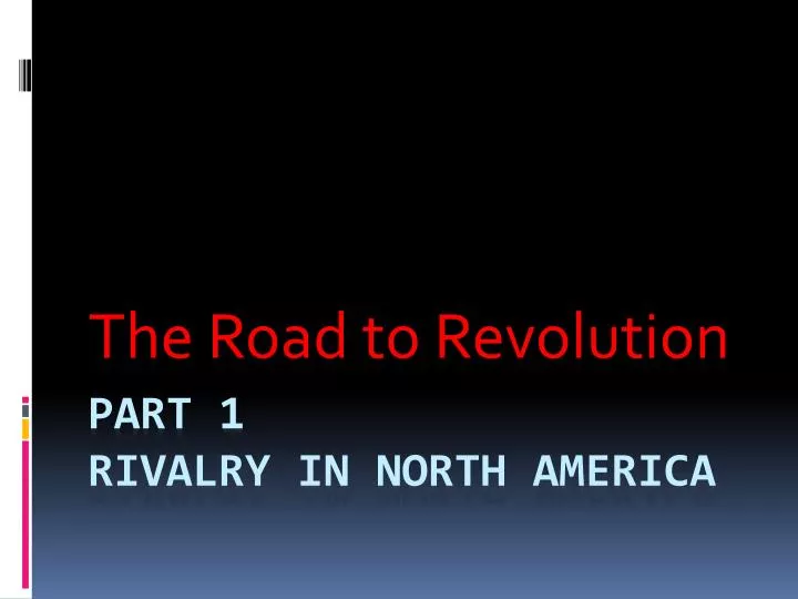 the road to revolution