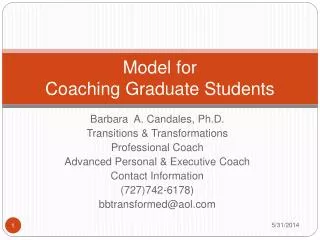 Model for Coaching Graduate Students