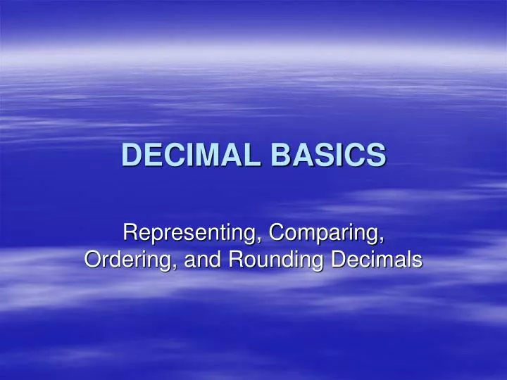 Starter Round to 1 decimal place - ppt download