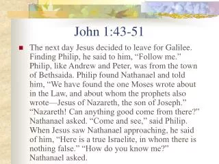 John 1:43-51