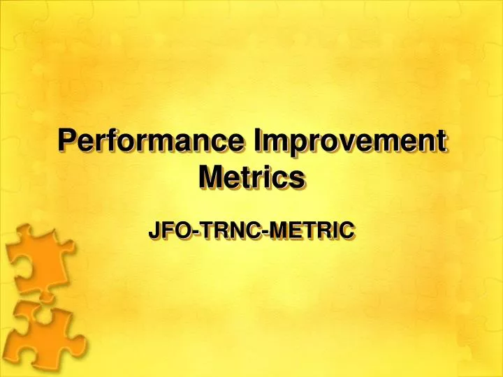 performance improvement metrics