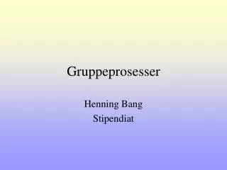 gruppeprosesser