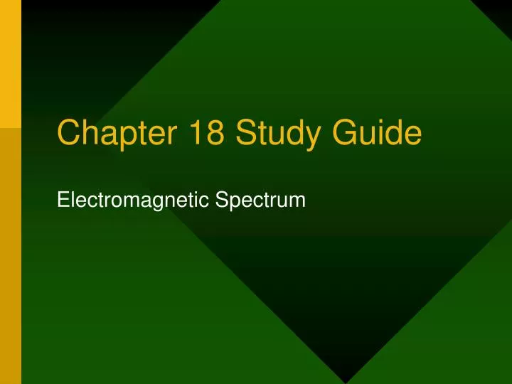 chapter 18 study guide