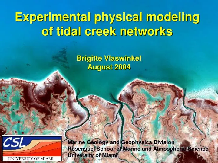 experimental physical modeling of tidal creek networks