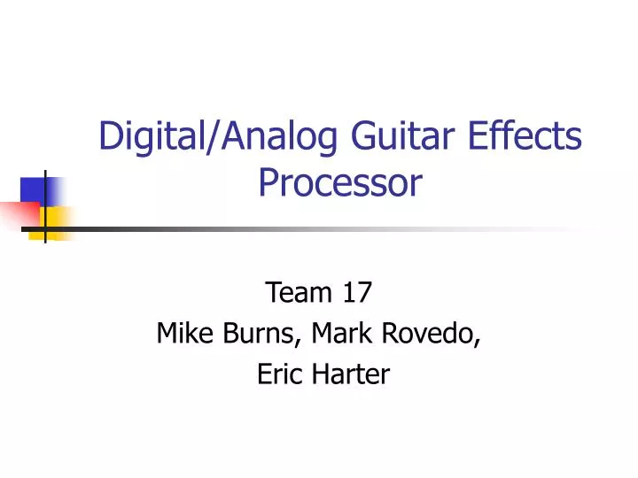 digital analog guitar effects processor