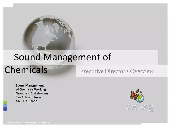 sound management of chemicals
