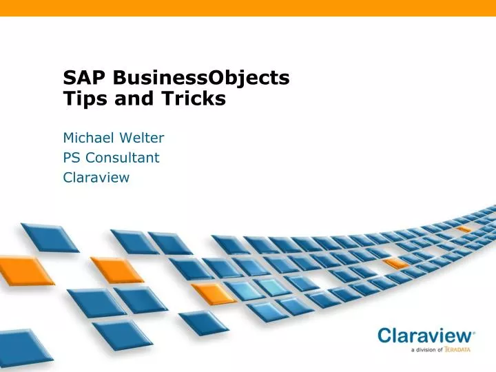 sap businessobjects tips and tricks