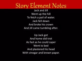 Story Element Notes