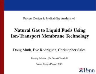Natural Gas to Liquid Fuels Using Ion-Transport Membrane Technology