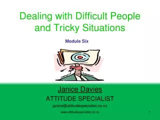 Dealing with Difficult People and Tricky Situations