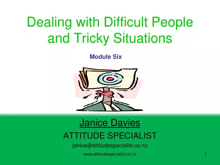 dealing with difficult people and tricky situations
