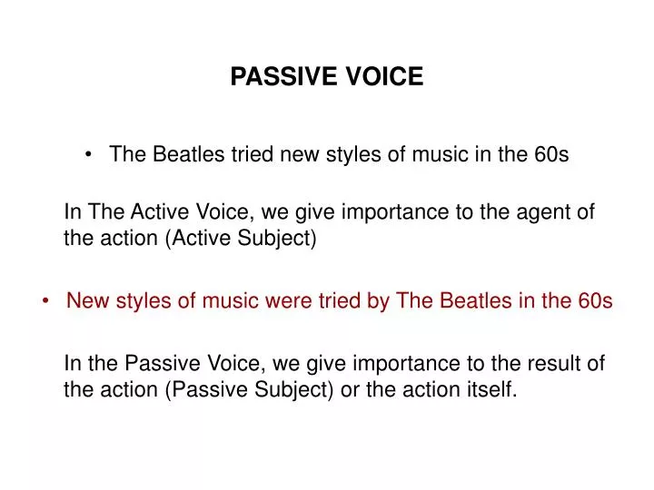 passive voice