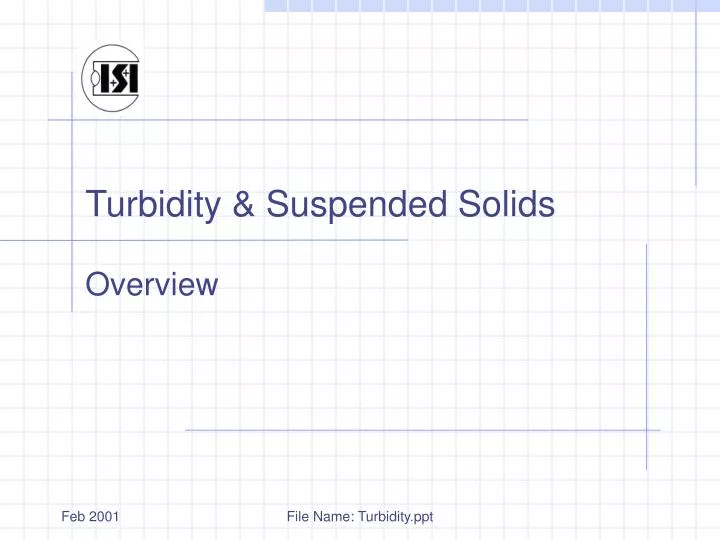 turbidity suspended solids