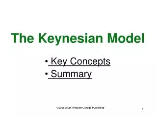 The Keynesian Model