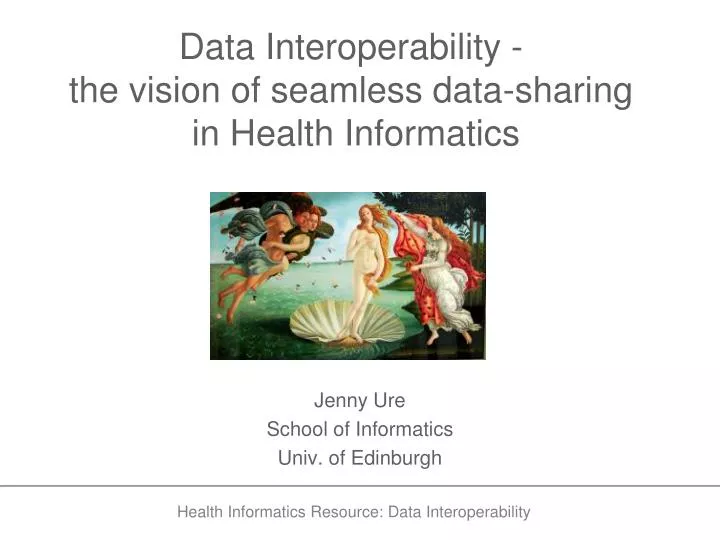 data interoperability the vision of seamless data sharing in health informatics