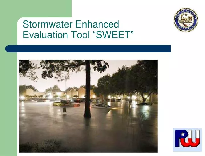 stormwater enhanced evaluation tool sweet