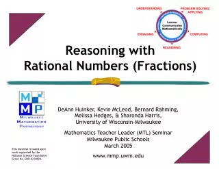 Reasoning with Rational Numbers (Fractions)