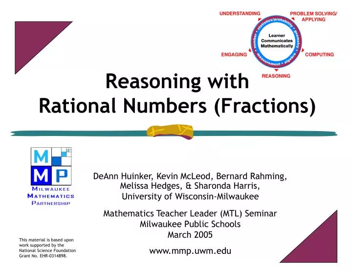 reasoning with rational numbers fractions