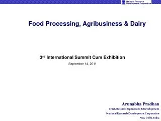 Food Processing, Agribusiness &amp; Dairy